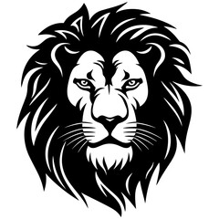 Obraz premium Lion Head Silhouette, Lion Logo
