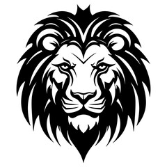 Fototapeta premium Lion Head Silhouette, Lion Logo