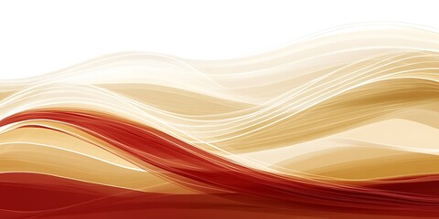 Naklejka premium Abstract wavy background in beige and red tones.
