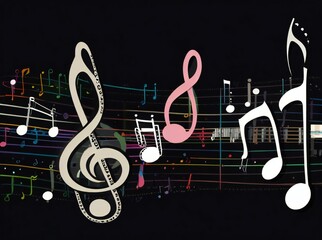 music notes background