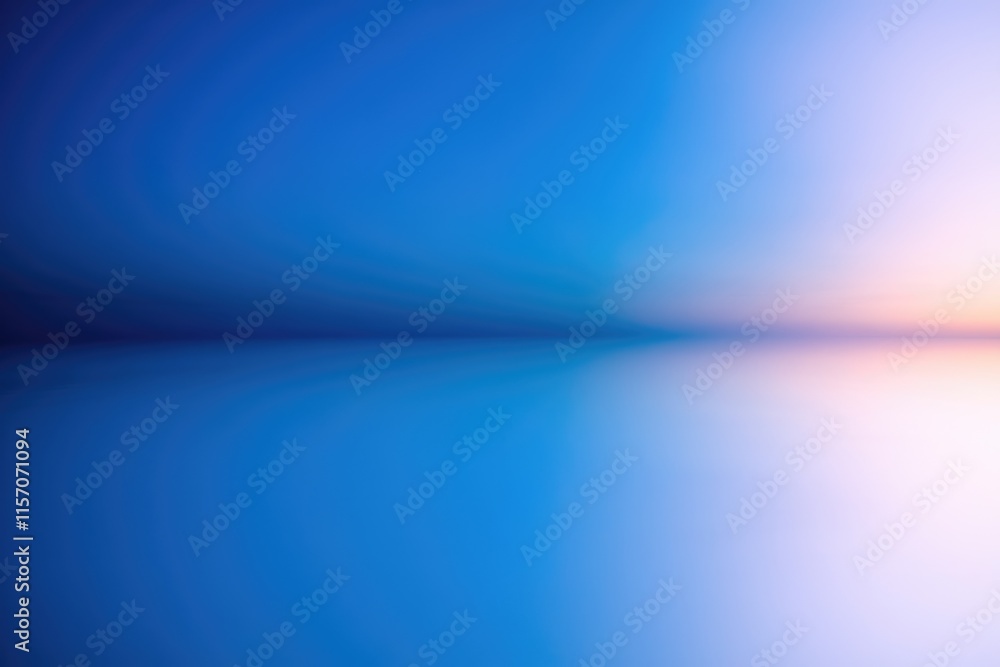 Aufkleber serene gradient background showcasing a calm blue and pastel sky reflecting on a tranquil water surf