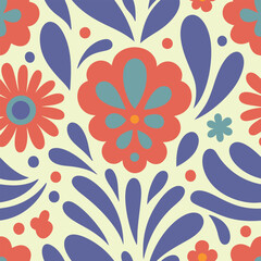 Abstract Seamless floral pattern. 