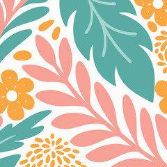 Abstract Seamless floral pattern. 