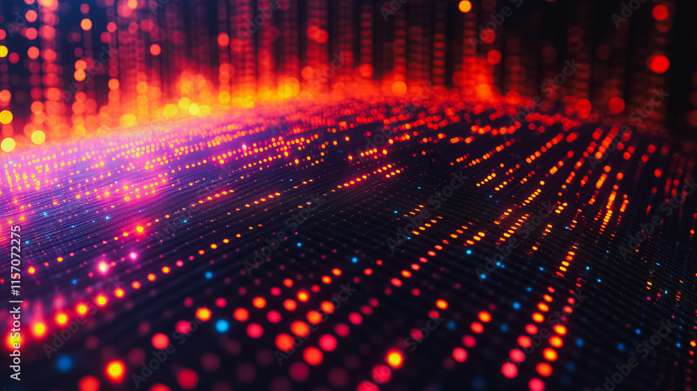 Poster a colorful, abstract image of a pattern of dots