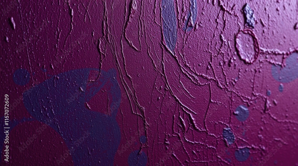 Poster intricate textures and rich purple hues create a captivating backdrop, showcasing layered paint and 