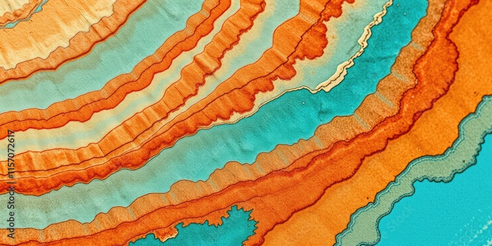 Poster striking patterns of vibrant colors emerge in a captivating design that displays a mix of warm orang