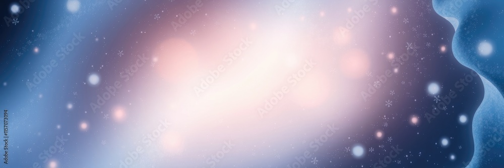 Poster a soft, abstract background features flowing textures and luminous elements, evoking a tranquil and 