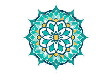 hand drawn vector mandala ornament on white background