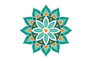 hand drawn vector mandala ornament on white background