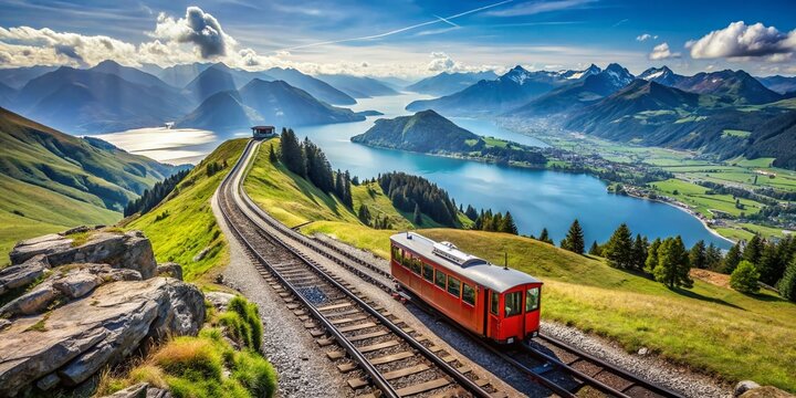 Swiss Alps Rigi Railway: Scenic Rack Railway Journey on Mountain