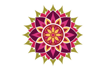 Mandala pattern design vector illustration on white background