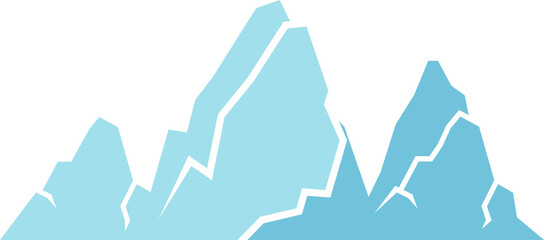 Blue Mountain Range Silhouette Illustration
