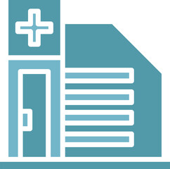 Fototapeta premium Hospital Building Icon Illustration 