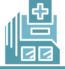 Hospital Building Icon Illustration
