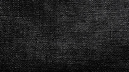 Black abstract background. Texture of natural cotton fabric. Black banner with copy space.
