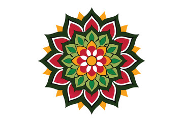 Mandala pattern design vector illustration on white background