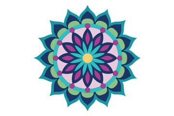 Mandala pattern design vector illustration on white background