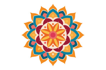Indian colorful mandala pattern vector illustration