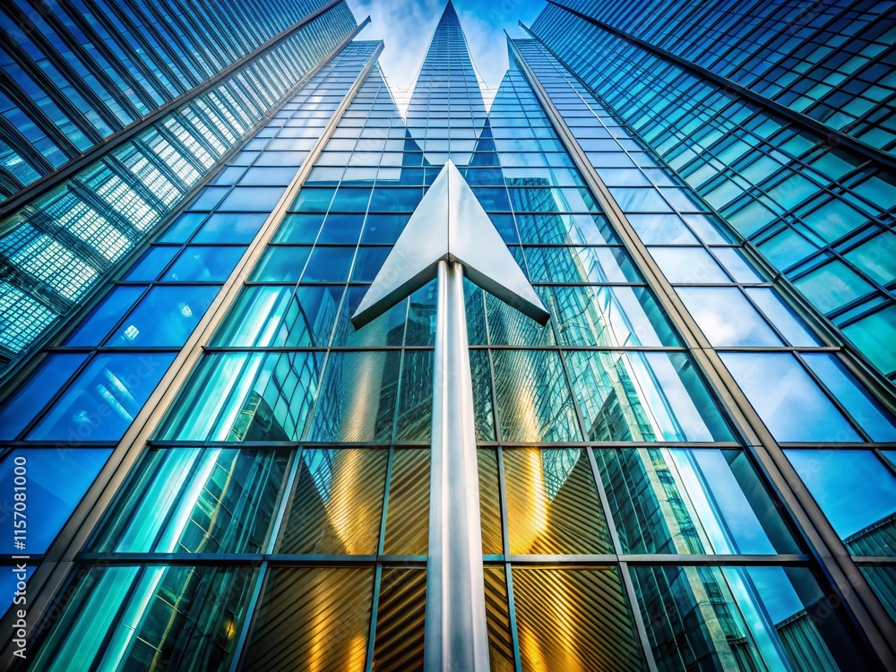 Poster Upward Arrow Guidance: Clear Directional Marker for Architecture & Design Projects