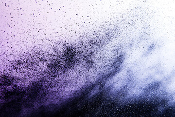 Obraz premium design features a pastel soft dusty pale shade, blue violet gray purple lilac lavender silver white abstract background, color gradient , matte shimmer, grain noise particle dust mesh, and a brown