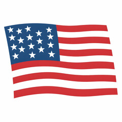 Clip art illustration of the American flag