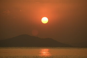 sunset in the mountains