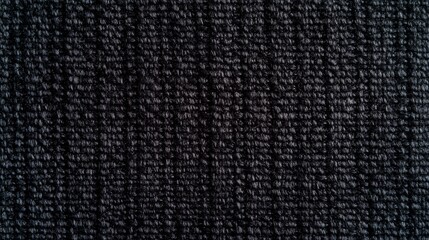 Black abstract background. Texture of natural cotton fabric. Black banner with copy space.