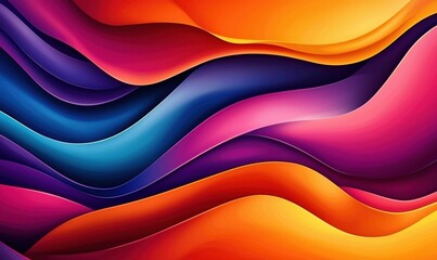 Colorful abstract waves with vibrant gradients flowing smoothly across the canvas