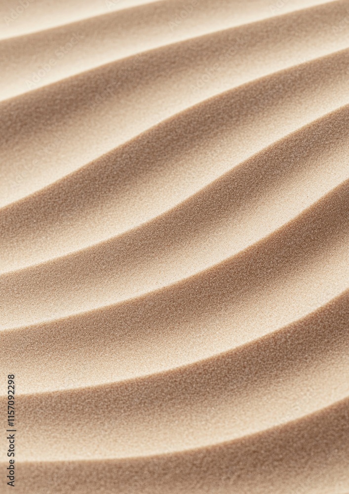 Poster the image is of a sandy beach with a wave pattern