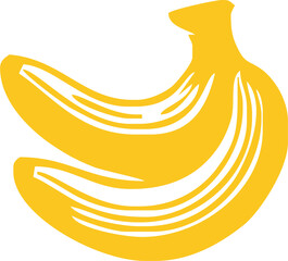 Bananas in flat style. Banana icons. Vector illustration isolated on white background