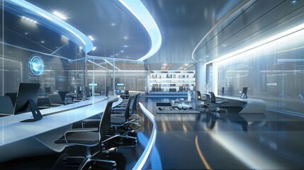 A high-tech corporate headquarters with innovative design and advanced facilities