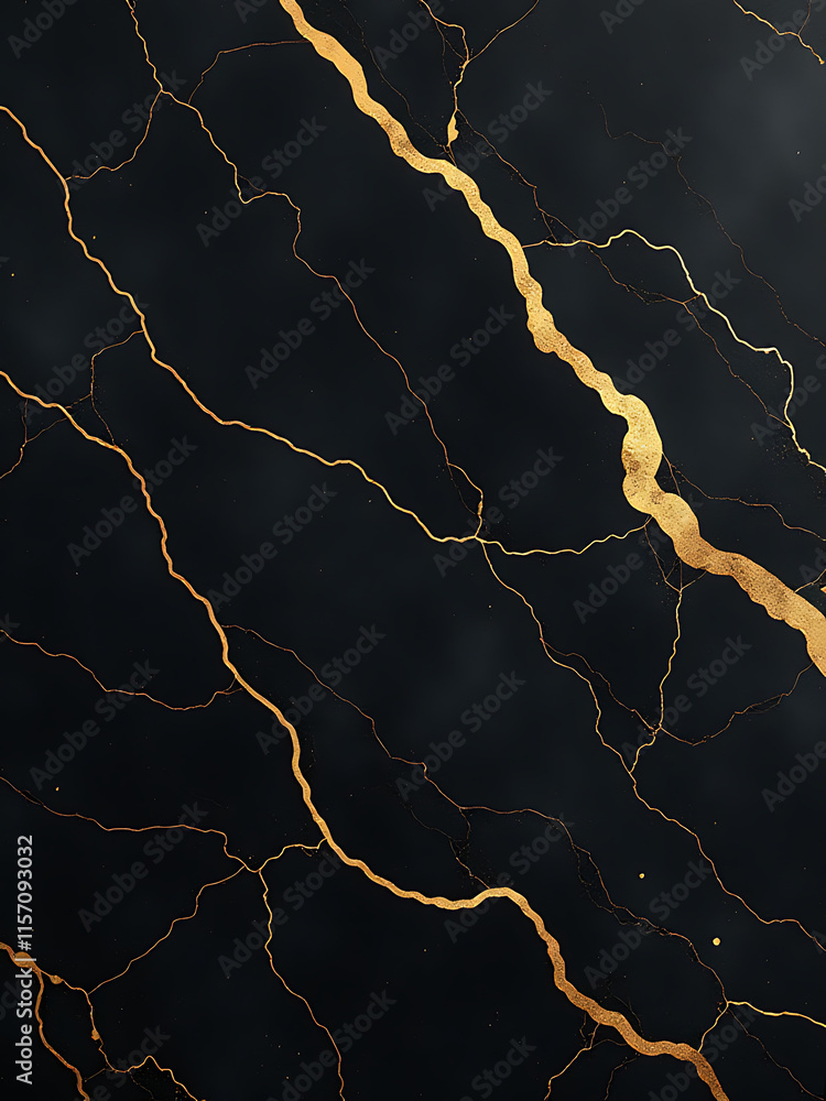 Leinwandbilder Marble Background Featuring Black And Gold Veins In A Textured Pattern Adds Elegance And Sophistication To Any Design Or Setting Easily. 00002