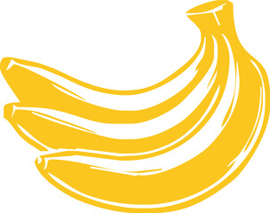 Bananas in flat style. Banana icons. Vector illustration isolated on white background