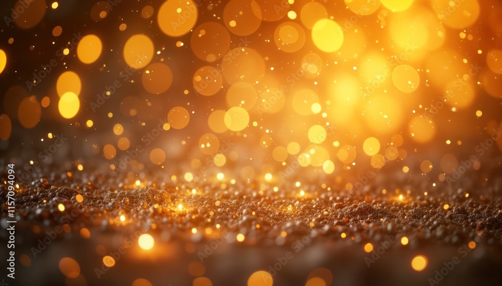 Poster golden glittering background. sparkling effect with bright lights. great for festive occasions like 