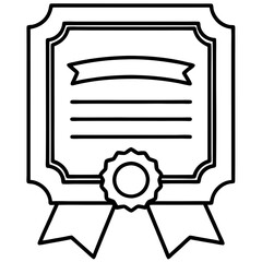 Bond Certificate Line Art Vector Design