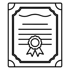 Bond Certificate Line Art Vector Design