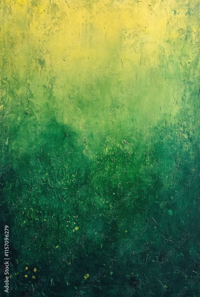 Poster vibrant green and yellow abstract background with textured layers for use in design projects, print 