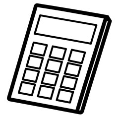 Calculator Line Art Vector Design