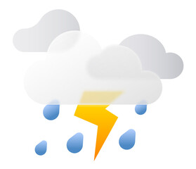 Cloud Storage Weather Rain Glassmorphism Icons and Symbol Png Svg Illustrator	