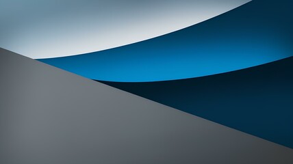 Minimalistic abstract gradient background, modern design with smooth curves, lines in shades of blue and gray. 