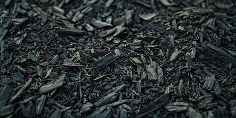 Fototapeta premium Dark Gray and Black Wood Chip Surface