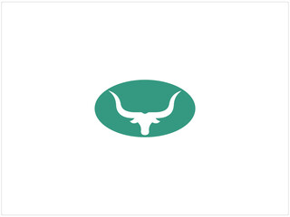 Long horn design, vector , illustration and  isolate template .