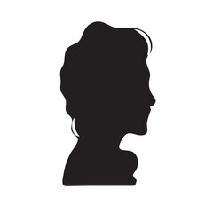 Vector silhouettes of men and a women, a group of standing business people, black color isolated on white background