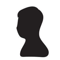 Vector silhouettes of men and a women, a group of standing business people, black color isolated on white background