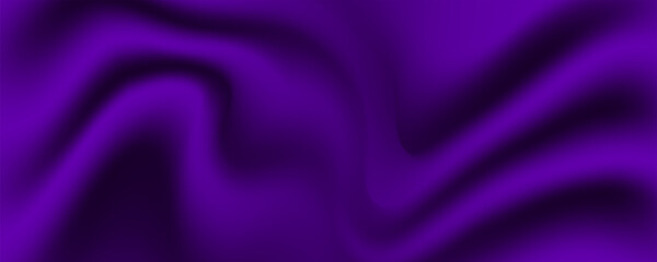 purple drapery silk fabric luxury background. Wavy abstract satin cloth vector texture pattern. 