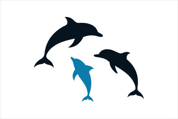Dolphin silhouette vector