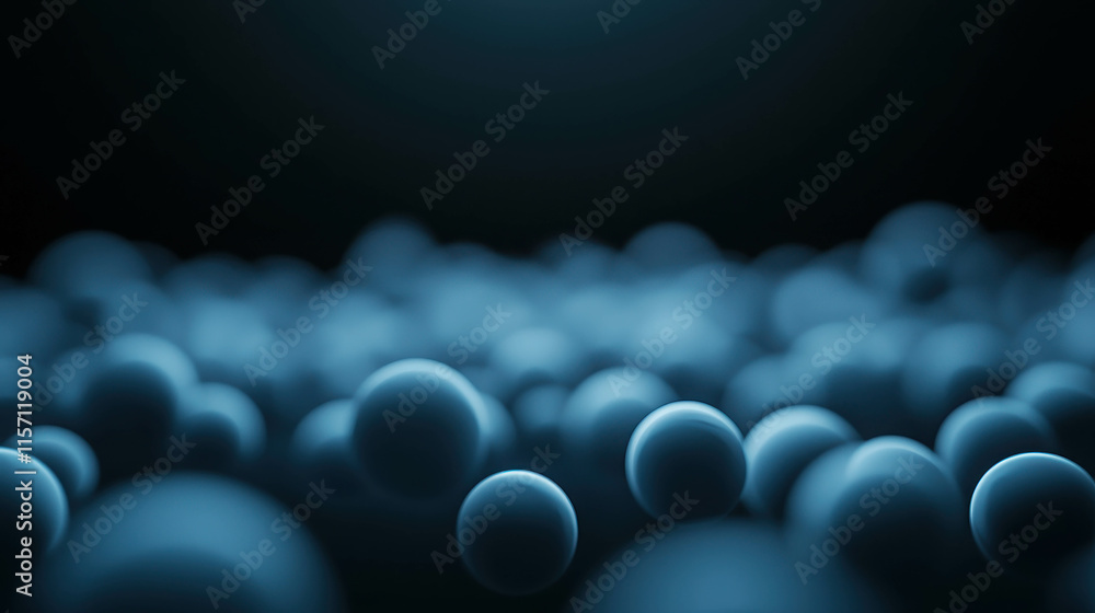 Poster abstract scene of glowing particles floating in a dreamlike atmosphere