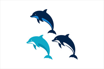 Dolphin silhouette vector