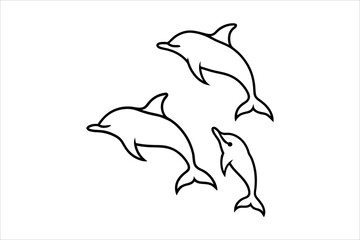 Dolphin silhouette vector