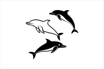 Dolphin silhouette vector